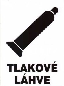 Tlakové lahve - plastová tabulka A5