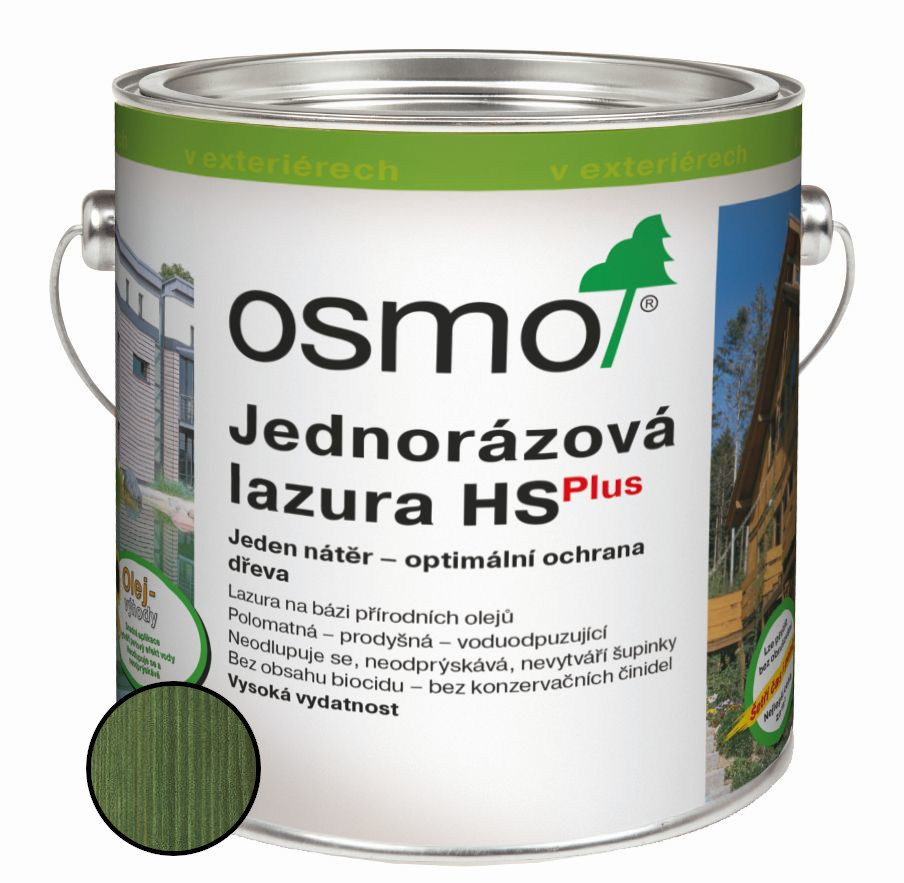 Lazura jednorázová Osmo HS plus 9242 jedlově zelená 0