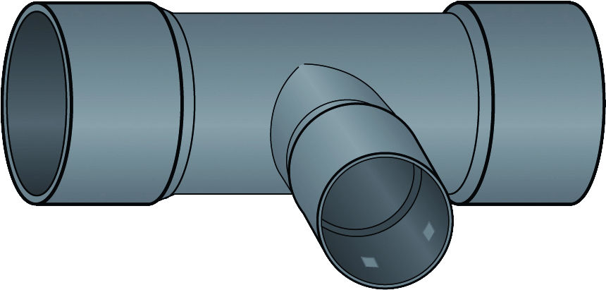 T-kus redukovaný FF-drän DN 125/100