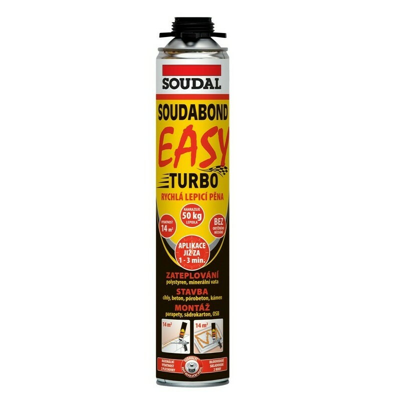 Pěna lepicí Soudal SOUDABOND EASY Turbo pistolová 750 ml Soudal