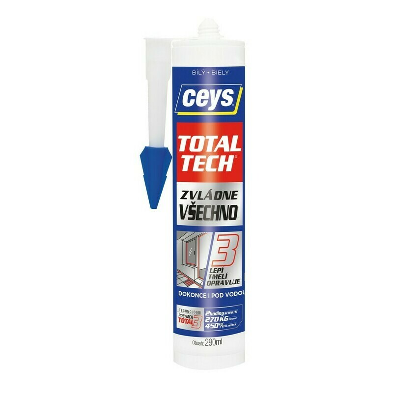 Tmel lepicí Ceys TOTAL TECH Express bílý 290 ml