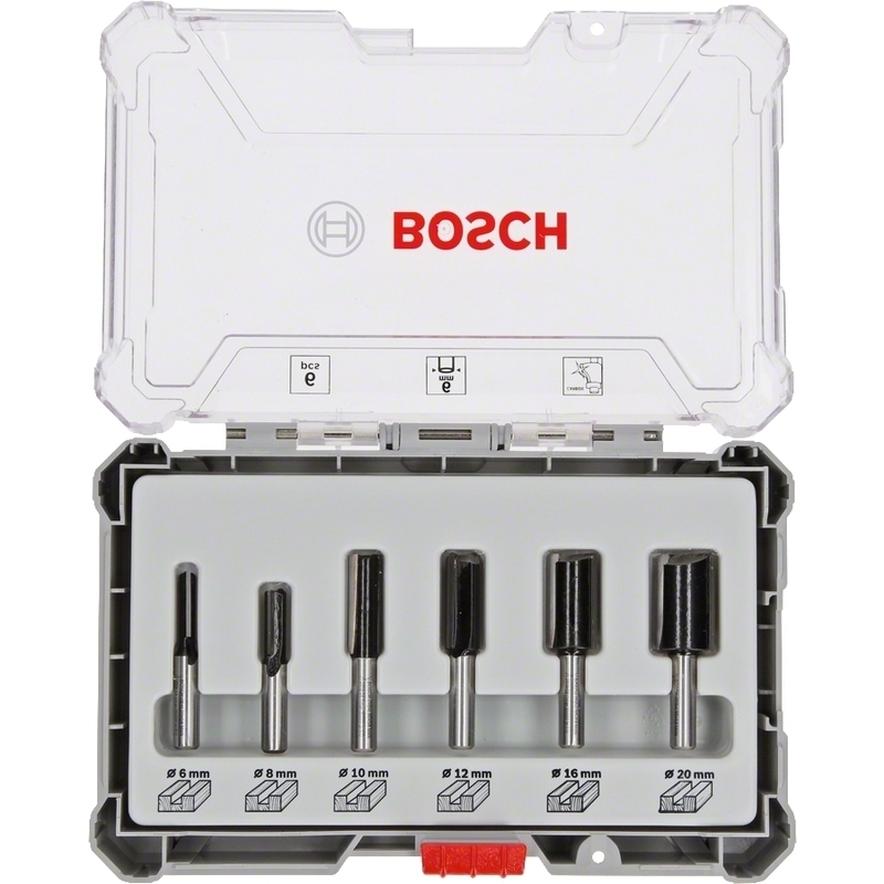 Sada drážkovacích fréz Bosch 6 mm stopka 6–20 mm 6 ks BOSCH