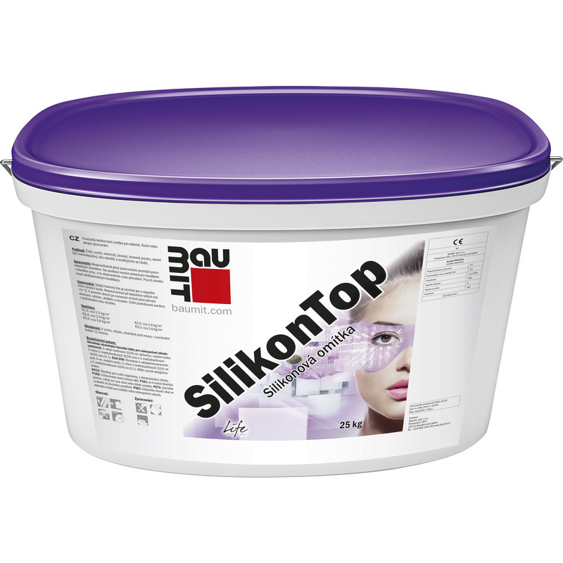 Omítka silikonová Baumit SilikonTop rýhovaná 2 mm 25 kg BAUMIT