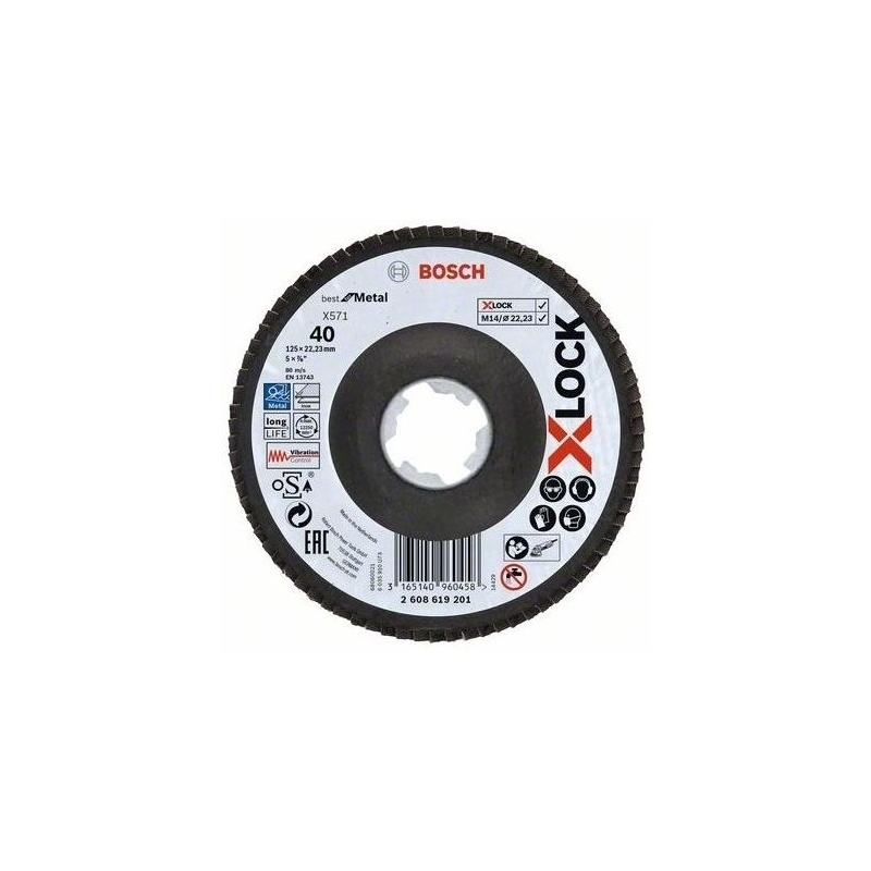 Kotouč lamel. Bosch X571 Best for Metal X-LOCK FD 125 mm 40 BOSCH