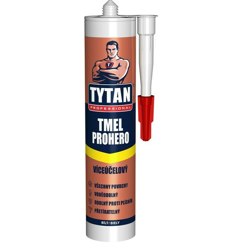 Tmel silikon-akrylový Tytan PROHERO bílý 280 ml