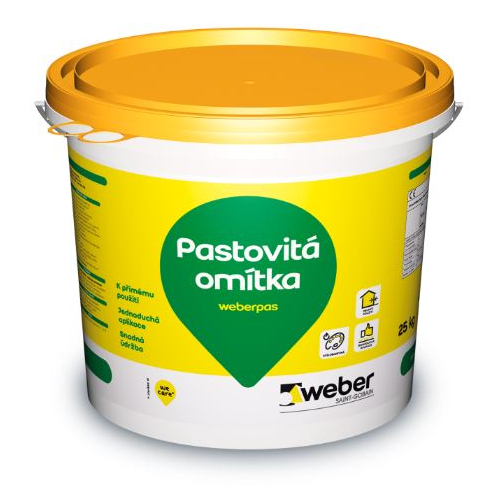 Omítka pastovitá weberpas ExtraClean zrnitá 1 mm FI4E 25 kg Weber