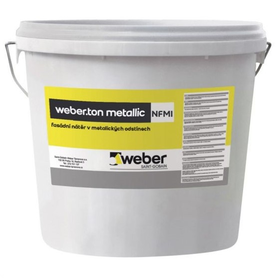 Barva fasádní weberton metallic 14 15 kg weber