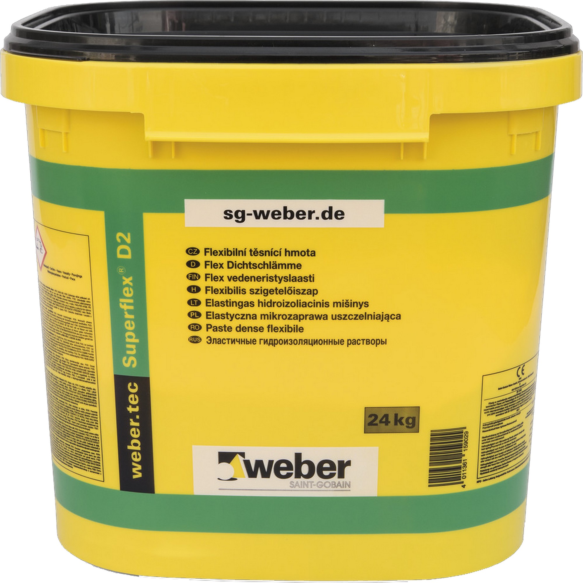 Stěrka těsnicí webertec superflex D2 24 kg weber