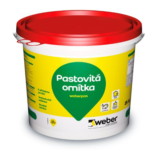 Omítka pastovitá weberpas extraClean active zrnitá 1 mm CE5D 25 kg Weber