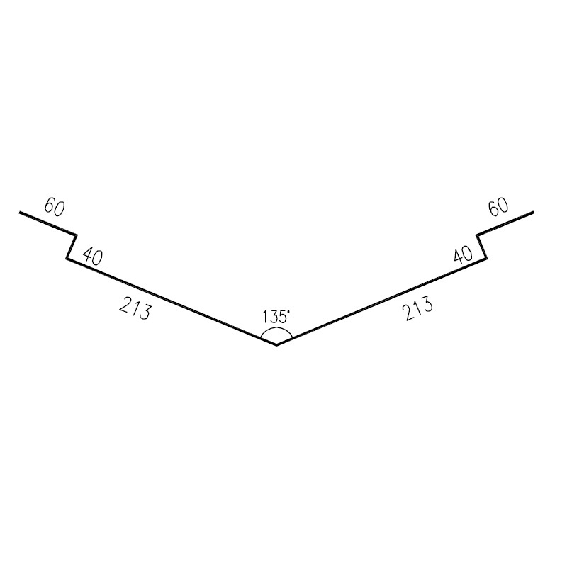 Úžlabí RS625Z-135-40 SP25 RAL9002 0