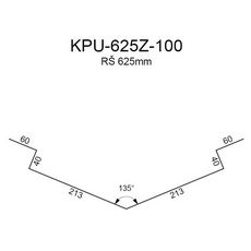 Úžlabí RS625Z-135-40 SP25 RAL7035 0