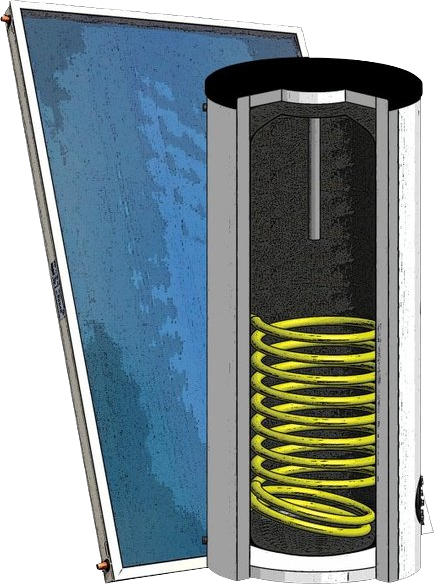 Sestava solární Regulus SOL 300/1 zásobník s 1 výměníkem REGULUS