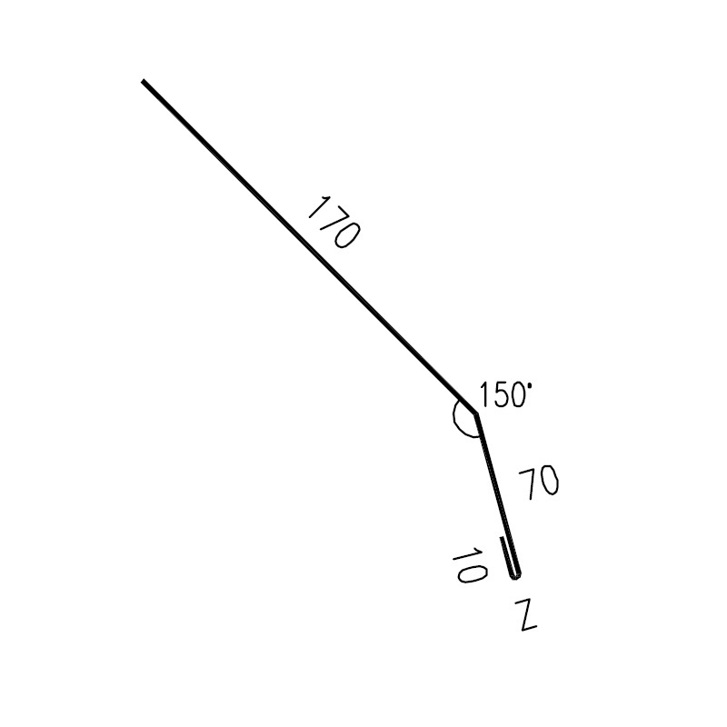 Okapový plech RS250S-150 SP35 2M38A 0