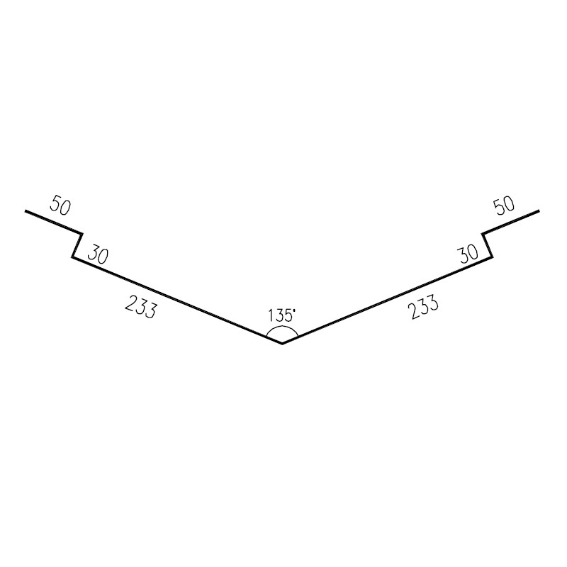 Úžlabí RS625Z-135-30 SP25 RAL9010 0