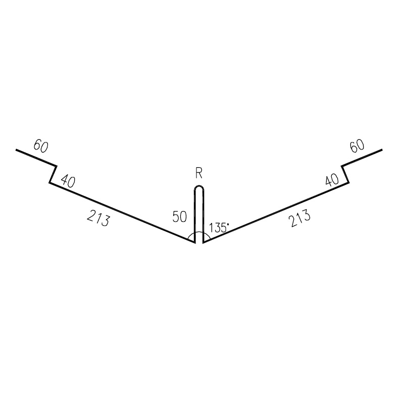 Úžlabí RS725V-135-40 SP25 RAL8017 0