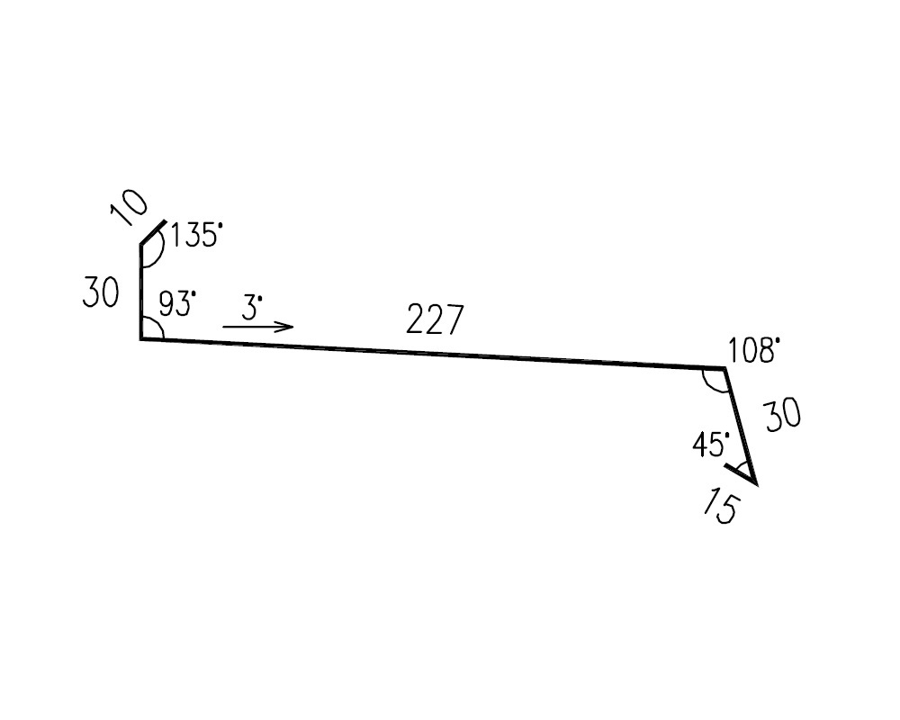 Oplechování římsy RS312A PU50 MN131 0