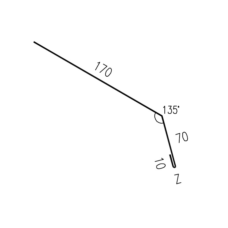 Okapový plech RS250S-135 SP35 2M38A 0