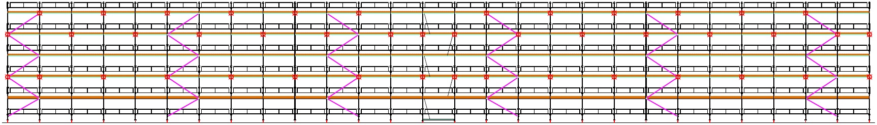 Lešení rámové fasádní SCASERV Sprint 75 s kotvením 1 000 m2 SCASERV