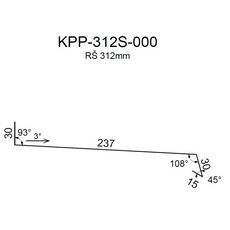 Ohýbaný lakovaný parapet RS312S-30 SP25 RAL7035 0