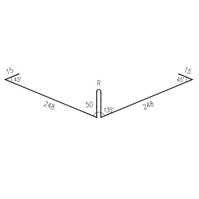 Úžlabí RS625D-135 SP25 RAL9007 0