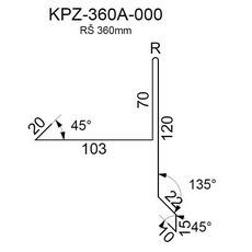 Závětrná lišta RS360SA SP25 RAL7035 0