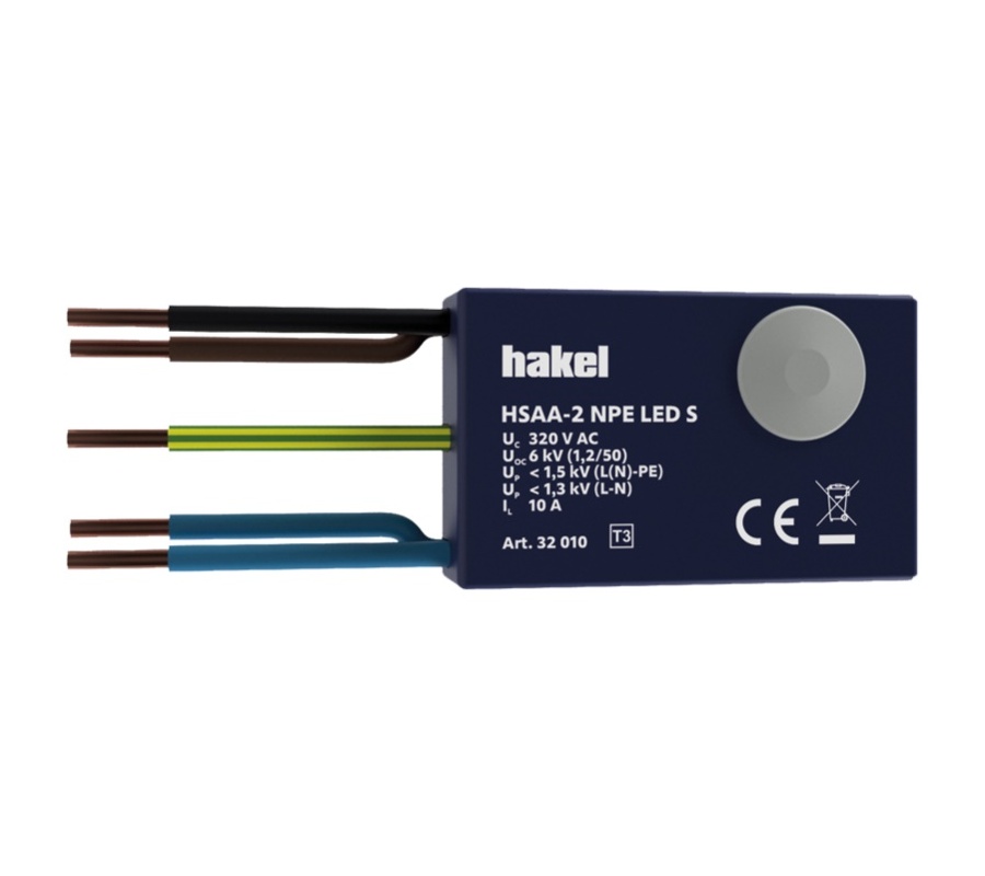 Svodič přepětí T3 Hakel HSAA-2 NPE LED S