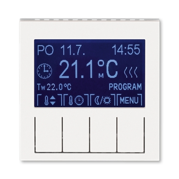 Termostat univerzální digitální ABB Levit perleťová