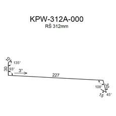 Oplechování římsy RS312A SP25 RAL7035 0