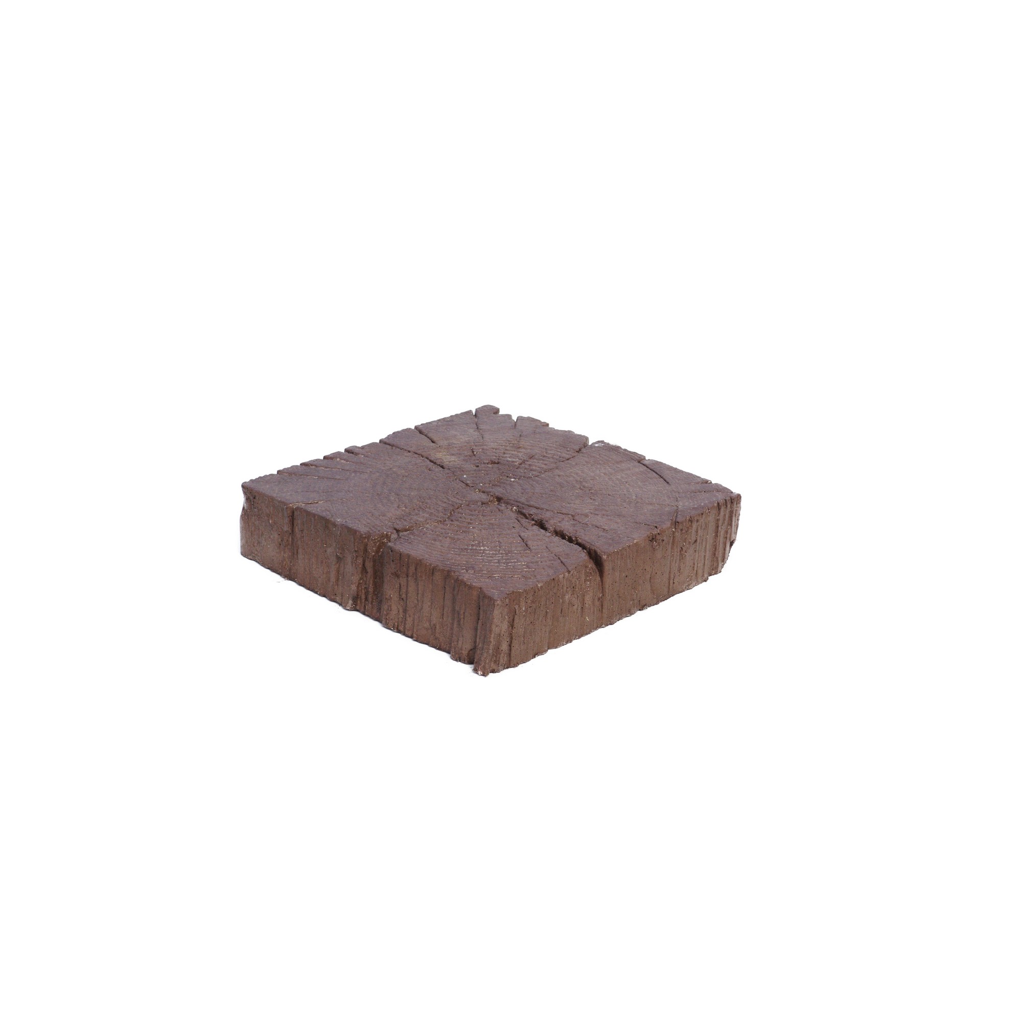 Dlažba betonová Presbeton BARK 3 reliéfní trám hnědá 225×225×50 mm PRESBETON