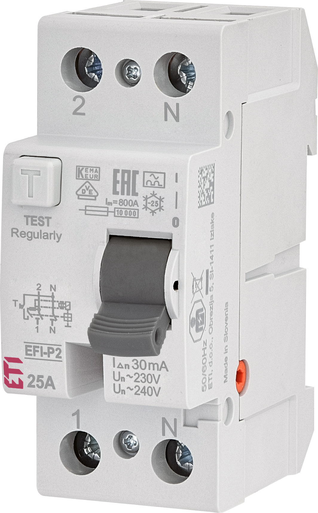 Chránič proudový ETI EFI-P2 A 25/0.03 ETI