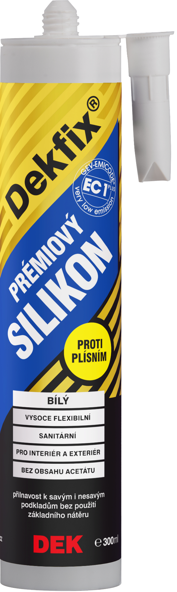 Tmel silikonový DEKFIX PREMIUM bílý 300 ml DEK