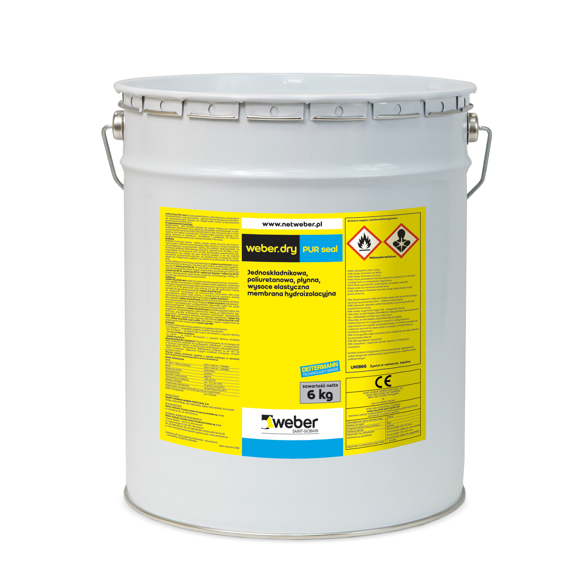 Hydroizolace weberdry PUR seal 6 kg Weber