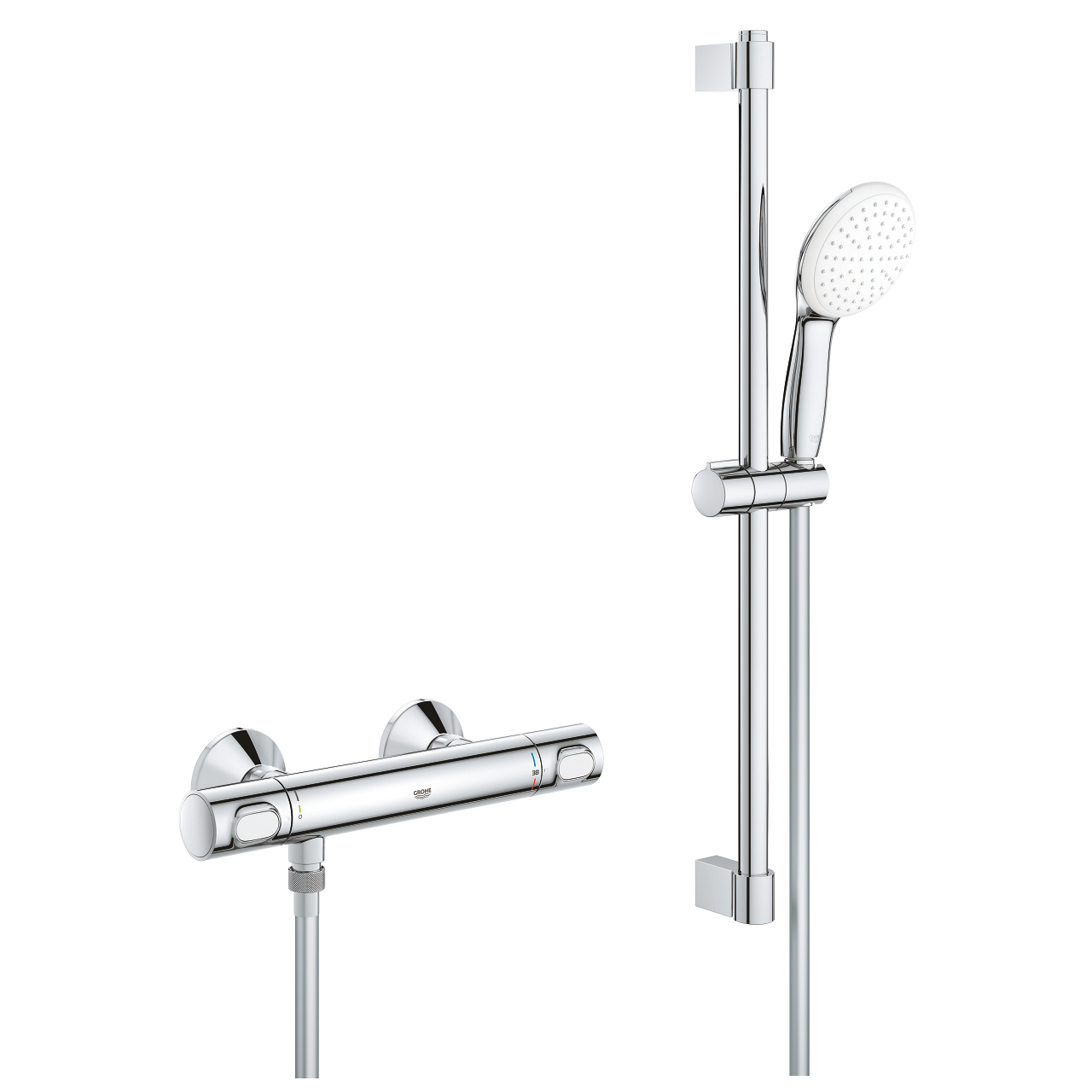 Baterie sprchová termostatická Grohe Grohterm 500 150 mm chrom se sprchovou soupravou GROHE