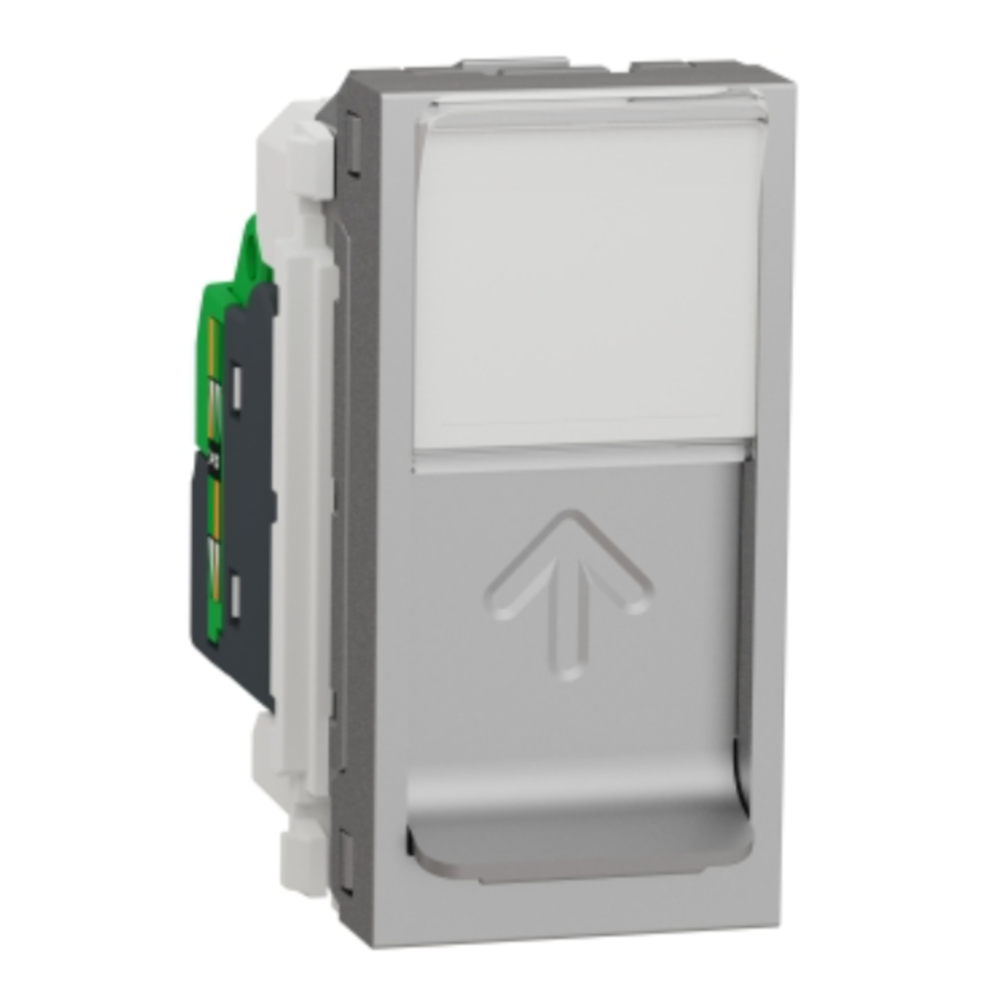 Zásuvka datová Schneider Electric Unica Nová CAT5E 1× RJ45 1 modul aluminium Schneider Electric