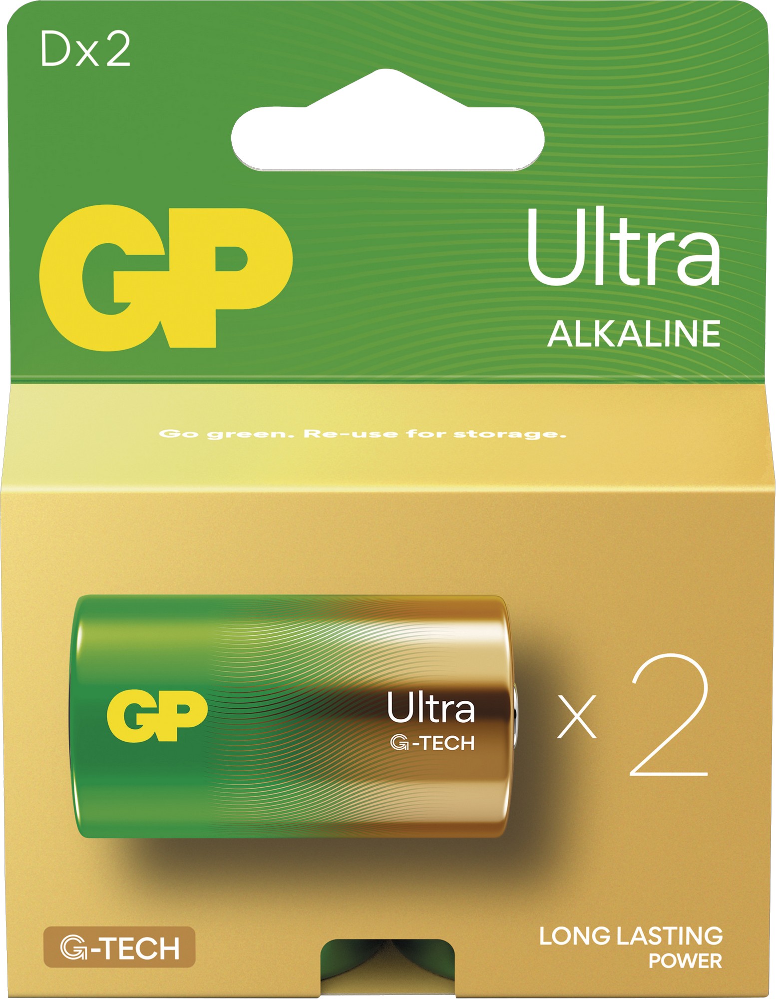 Baterie GP Ultra Alkaline D 2 ks GP